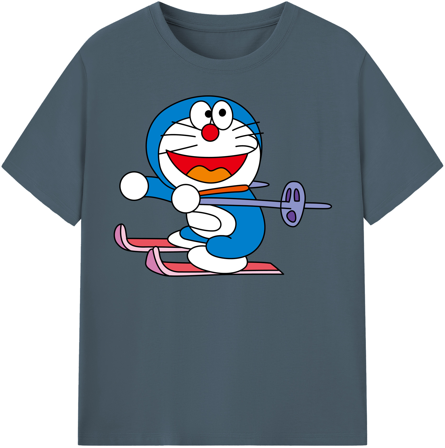 （画像用） ドラえもん Doraemon 綿100％半袖Tシャツ（フロントプリント）